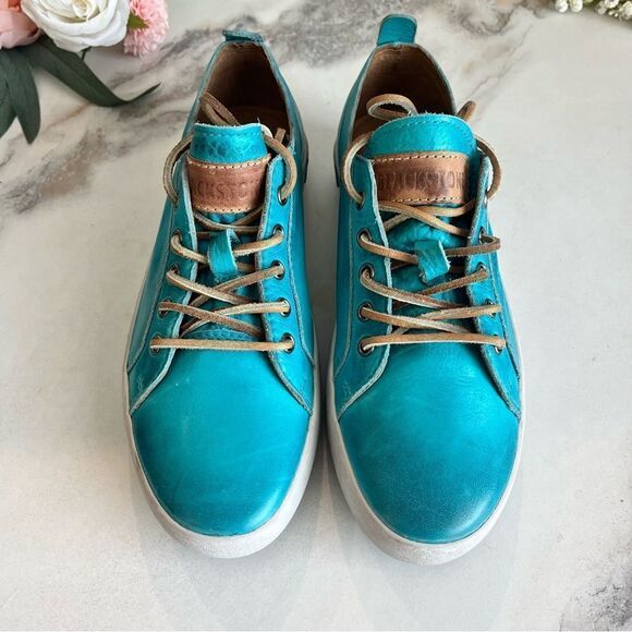 BLACKSTONE JL21 Sneaker in Turquoise Blue Leather Size 7 NEW - Picture 7 of 14
